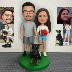 Custom Wedding Cake Toppers, Personalized Cake Toppers For Weddings, Custom Wedding Bobbleheads For Couple, Anniversary Couple Bobblehead