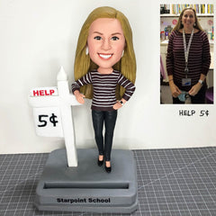 Custom Bobblehead Business Card Holder, Make Your Own Bobblehead Card Holder, Custom Bobblehead Teacher, Funny Gifts for Teachers