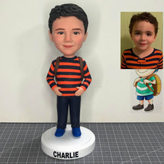 Custom Bobble Heads For Kids, Custom Boy Figurine, Custom Child Statues As Gifts, Personalized Kid Bobbleheads For Students, Christmas Gifts