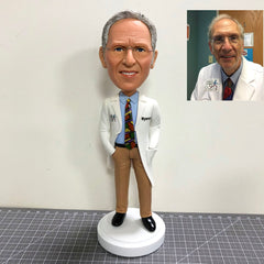 Custom Doctor Bobblehead, Personalized Male Doctor Statues, Personalized Action Figure Doctor, Custom Medical Doctor Bobblehead For Father