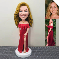 Custom Casual Bobblehead, Custom Sexy Dress Bobblehead, Custom Girl Bobblehead, Custom Bubble Head For Girlfriends, Make Your Own Bobblehead