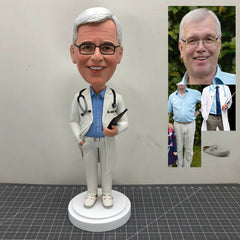 Personalized Doctor Professor Bobblehead, Custom Bobbleheads For Surgeon, Physician, Dermatologist, Dentist, Nurses, Private Doctors