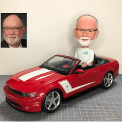 Custom Man In Car Bobblehead, Custom Race Car Bobbleheads, Custom Bobbleheads Driving Cars, Personalised Gifts For Men