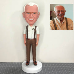 Custom Bobblehead For Dad, Grandpa, Old Man, Professor, Colleague, Create Your Own Bobblehead, Make Your Own Bobblehead