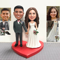 Creative Wedding Bobbleheads, Custom Wedding Cake Toppers Figurines, Personalized Cake Toppers, Custom Bobbleheads As Wedding Cake Toppers