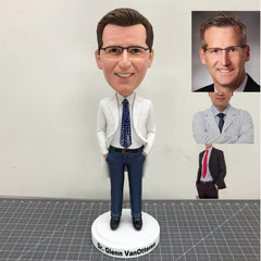 Personalized Business Bobbleheads, Custom Businessman Bobbleheads, Custom Bobblehead Man in Suit, Custom Bobbleheads Wearing Suit