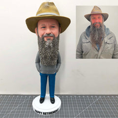 Custom Beard Bobbleheads For Father, Unique First Father's Day Gifts, Father's Day Special Gift Ideas, Anniversary Gifts For Him