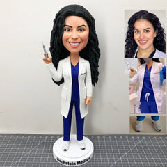 Custom Injection Doctor Bobblehead, Personalized Female Doctor Bobblehead, Personalized Medical Doctor Figurines, Nice Present For A Doctor