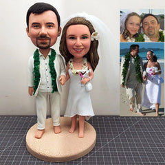 Custom Bobbleheads Wedding Cake Toppers, Custom Wedding Cake Topper Bobbleheads, Personal Wedding Anniversary Cake Toppers Figurines