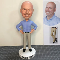 Cutom Bald Head Bobblehead, Personalized Gifts For Boss, Christmas Gifts For Boss, Gifts For judges