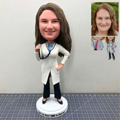 Personalized Female Doctor Statues, Customized Doctor Bobbleheads, Custom Medical Doctor Bobblehead Figurines, Custome Head Figure Doctor