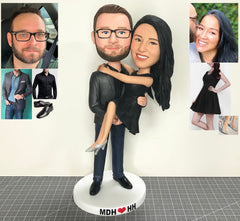 Custom Bobblehead Couple Wedding Dolls, Best Custom Topper Cake bobblehead, Make A Grooms Bobblehead, Custom Bobblehead Based On Your Photos