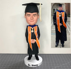 Custom Student Bobblehead, Personalized Graduation Bobblehead , 3D Fully Custom Sculpture Bobblehead, Custom Gift for Graduate From Photos