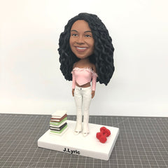 Custom Daughter Bobblehead, Custom Figurines For Girlfriends, Sisters Personalized Lady Statues, Custom Sculpture Figurines, Wax Figure