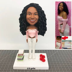 Custom Daughter Bobblehead, Custom Figurines For Girlfriends, Sisters Personalized Lady Statues, Custom Sculpture Figurines, Wax Figure