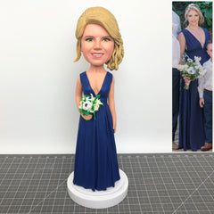 Custom Bride Bobbleheads, Custom Party Bobbleheads, Personalized Girlfriend Bobbleheads, Custom Bridesmaids Gifts Figurines