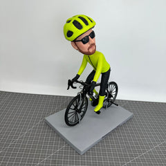 Custom Rider Bobbleheads, Personalized Bike Figurines, Custom Rider Sculptures Birthday Gifts, Custom Bobblehead Mountain Bike Racing