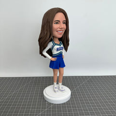 Custom Cheerleaders Bobbleheads, Personalized Dancer Figurines, Custom Girlfriend Figurine, Personalized Daughter Bobblehead, Mom Bobblehead