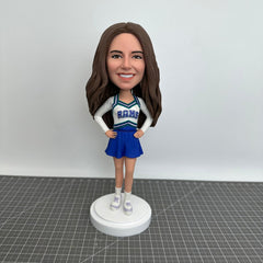 Custom Cheerleaders Bobbleheads, Personalized Dancer Figurines, Custom Girlfriend Figurine, Personalized Daughter Bobblehead, Mom Bobblehead