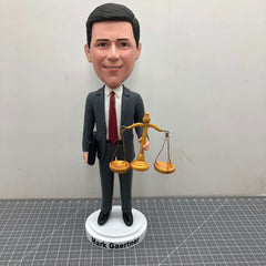 Custom Lawyer Bobblehead Doll, Personalized Judge Figurines, Custom Boyfriend Sculptures Birthday Gift, Custom Statue Holding Scales As Gift