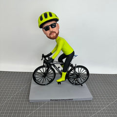 Custom Rider Bobbleheads, Personalized Bike Figurines, Custom Rider Sculptures Birthday Gifts, Custom Bobblehead Mountain Bike Racing