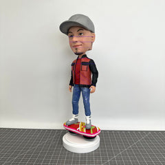 Custom Casual Bobbleheads, Custom Skateboard Boy Bobbleheads, Custom Boyfriend Figurines, Custom Sport Sculptures From Photos