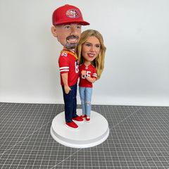 Custom Baseball Couple Bobbleheads, Custom Baseball Bobbleheads, Custom Double Figurines, Custom Couple Sculptures Christmas Gifts