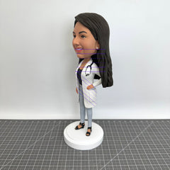 Custom Female Doctor Bobbleheads, Custom Girlfriend Bobblehead Physician Profession, Custom Figurines Medical Specialist, Custom Doctor Gift