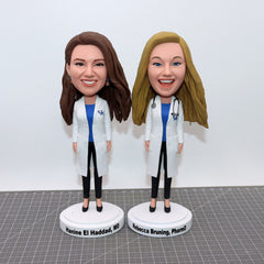 Custom Multiple People Bobbleheads, Custom 2 People Figurines, Custom Group Purchase Bobblehead 2 Different Figurines From Photo