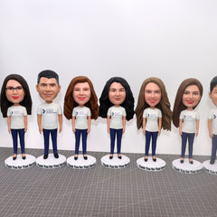 Custom Groomsmen Group Bobbleheads, Custom 4 - 10 Employee Group Figurines, Custom Groomsmen Gifts Only 4 Or More People Can Place An Order