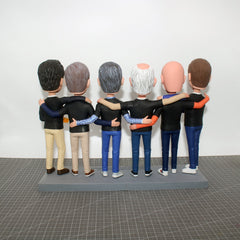 Custom League Construction Bobbleheads, Custom Business Collaboration Figurines, Custom Bobbleheads Group Over 6 people