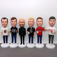 Custom Different Bobbleheads Over 20 People, Custom Corporate Employees Figurines, Custom Groomsmen Group Bobblehead, Custom Business Statue