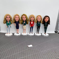 Custom Different Bobbleheads For More Than 30 People, Custom Group Figurines, Custom Class Reunion Bobbleheads, Corporate Employee Statues