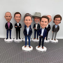 Custom Different Bobbleheads Bulk Over 8 People, Custom Classmate Figurines, Custom Graduation Bobbleheads, Custom Group Figurines Wholesale