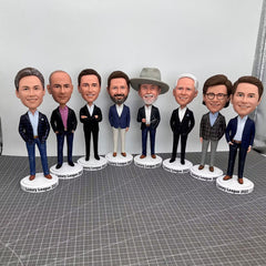 Custom Different Bobbleheads Bulk Over 8 People, Custom Classmate Figurines, Custom Graduation Bobbleheads, Custom Group Figurines Wholesale