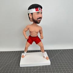 Custom Boxer Bobbleheads, Custom Bodybuilding Bobblehead, Custom Trainer Figurines, Custom Kickboxing Statue, Custom Muay Thai Bobblehead