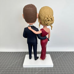 Custom Couple Bobbleheads, Custom Businessman Bobbleheads With Wife, Custom Partner Bobbleheads, Custom Boss And Employee Bobbleheads