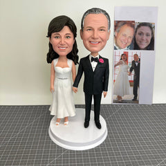 Custom Wedding Bobbleheads, Custom Couple Bobblehead, Custom Parents Anniversary Bobbleheads, Custom Wedding Cake Toppers Figurines