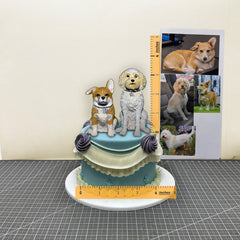 Personalized Pet Dog Wedding Cake Topper, Custom Pet Birthday Cake Topper, Animal Cake Toppers, Wedding Caketopper, Dog Wedding Cake Topper