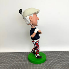 Custom Grandpa Bobbleheads Playing Golf, Custom Boss Bobbleheads Playing Golf, Custom Golfer Bobbleheads For Father, Custom Golf Bobbleheads