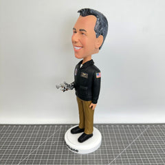 Custom Air Force Bobbleheads, Custom Aircraft Captain Bobblehead Holding Airplane Model, Custom Mechanic Bobblehead, Custom Pilot Bobblehead