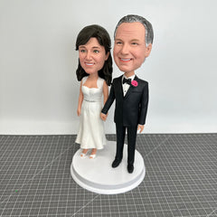 Custom Wedding Bobbleheads, Custom Couple Bobblehead, Custom Parents Anniversary Bobbleheads, Custom Wedding Cake Toppers Figurines