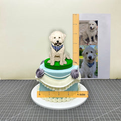 Custom Pet Dog Wedding Cake Topper Figurines , Pet Birthday Cake Topper, Animal Bobbleheads Cake Topper, Wedding Caketopper, Dog Cake Topper