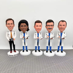 Custom Doctor Bobbleheads Personalized Phd Graduation Gifts Unique Doctor's Day Gifts Group Sale Minimum Order Of 5 Pieces