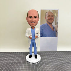 Custom Doctor Bobblehead, Personalized Dentist Bobblehead, Custom Medical Student Bobbleheads, Custom Surgeon Bobbleheads