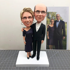 Custom Couple Bobbleheads, Custom Wedding Cake Toppers Bobbleheads, Custom Couple Figurines Anniversary Birthday Gifts for Parents