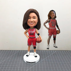 Custom Basketball Bobblehead, Custom Schoolgirl NBA Bobblehead, Custom Sports Bobblehead, Custom Player Bobbleheads for Basketball Fans