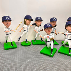 Custom Baseball Bobbleheads, Custom Baseball Team Member Bobblehead, Custom Group Bobbleheads, Custom Team Bobbleheads Minimum Quantity 10