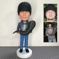 Custom Fishing Expert Bobbleheads, Personalized Fisherman Bobblehead, Custom Fisherman Bobbleheads, Make A Fisherman Bobblehead