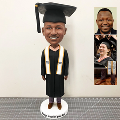 Custom PhD Bobblehead, Custom Master Figurines Bobbleheads, Custom Graduate Bobblehead, Personalized International Students Bobblehead